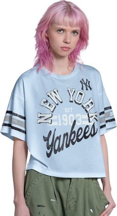 Starter Womens Starter Light Blue New York Yankees Cropped Hurry Up Offense T-Shirt at Nordstrom, Size Xx-Large