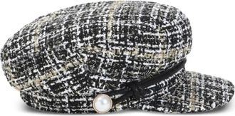 Maison Michel Tweed pet met patroon - Zwart
