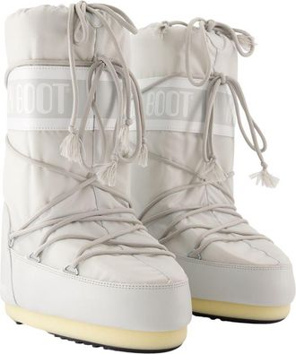Moon Boot Womens Icon Boots - Moon Synthetic Grey Shoes