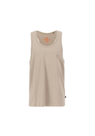 Alpha Industries Muscleshirt ALPHA INDUSTRIES Alpha Essentials RL Tank, Herren, Gr. L, beige (vintage sand), Obermaterial: 100% Baumwolle, Shirts Muscleshirt