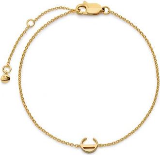 Monica Vinader Initial Chain Bracelet in 18K Gold Vermeil C at Nordstrom