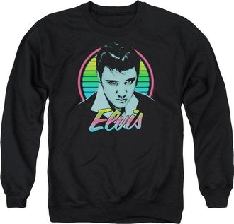 Gildan Elvis Presley Neon King Adult Crewneck Sweatshirt