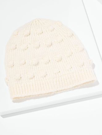 Talbots Bobble Stitch Beanie - Ivory - 001 Talbots