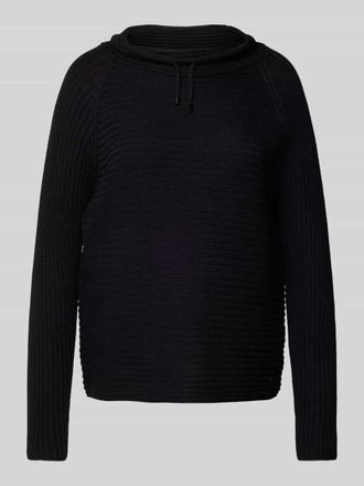 Monari Strickpullover mit Tunnelzug in Black, Gr&ouml;&szlig;e 36