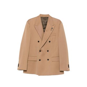 Lardini Double-breasted Peak-lapel Blazer