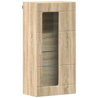 vidaXL Wall-mounted Cabinet with Shelf Sonoma oak 55 x 29 x 100 cm vidaXL