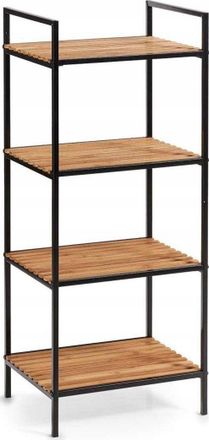 ZELLER Estanter&iacute;a Dise&ntilde;o Moderno Marr&oacute;n C&aacute;lido Bamb&uacute; 95 Cm