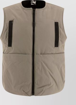 GR10K high collar quilted side pockets sleeveless vest
