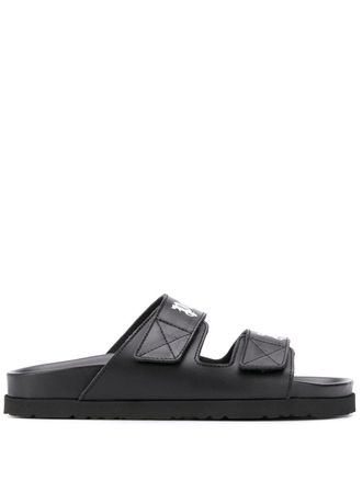 Palm Angels Slides con chiusura a strappo - Nero