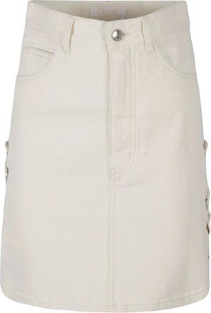 Chlo&eacute; Chlo&egrave; Skirts - Dames - Spijkerrokken - Wit - W34 - Denim - Rokken