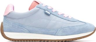 Xti Womens Casual Lace Up Sneakers In Light Blue