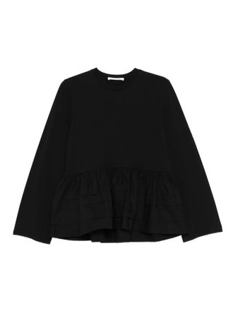 Cecilie Bahnsen tiered-ruffles top - women - Elastane/Cotton - M - Black