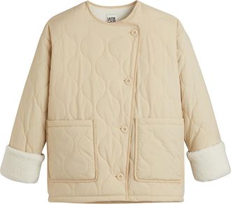 La Redoute Collections Halflange gematelasseerde donsjas, ronde hals