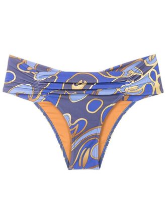Lygia & Nanny Jasper graphic-print bikini bottoms - women - Spandex/Elastane/Polyamide - 38 - Blue