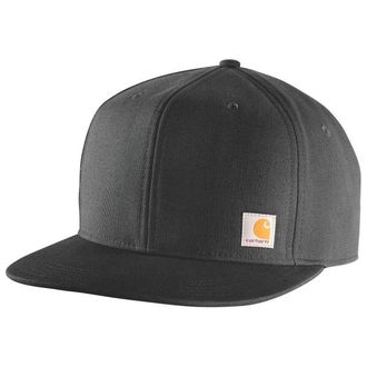 Carhartt Work in Progress Firm Duck Flat Brim Cap M&uuml;tze f&uuml;r Herren | grau/schwarz