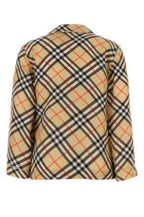 Burberry Womens Silk Check Shirt Beige
