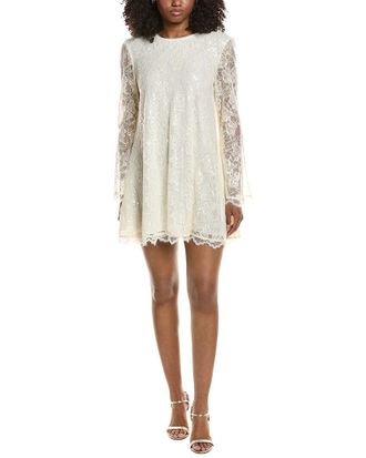 Toccin Gramercy Lace Silk-Trim Mini Dress