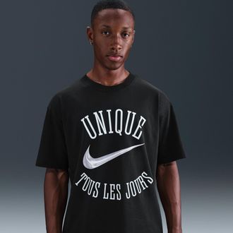 Nike Mens Victor Wembanyama Basketball T-Shirt in Black | HV1695-010
