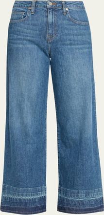 SIMKHAI Jude Mid-Rise Cropped Wide-Leg Denim Jeans