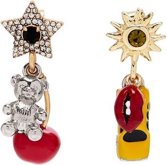 Marc Jacobs Trinket Charm Mismatched Cluster Earrings in Silver/Multi at Nordstrom