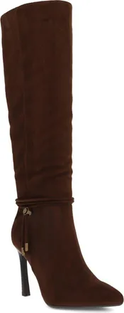 Mia Niko Pointed Toe Knee High Boot in Chocolate at Nordstrom, Size 9.5