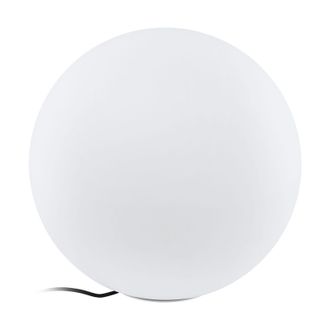 Loops IP65 Outdoor Garden Ball Light White Plastic 1 x 40W E27 Bulb 500mm Globe