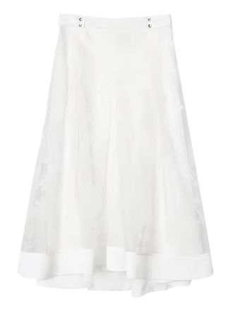 3.1 Phillip Lim Midi-rok met bloemdetail - Wit