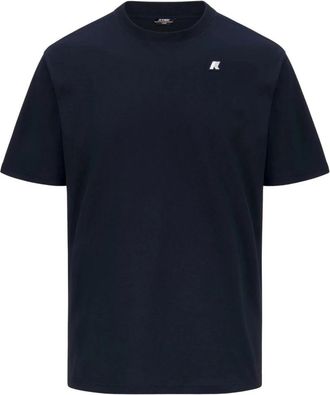 K-Way Essenti&euml;le Katoenen Jersey T-shirt - Heren - T-shirts - Blauw - S - Katoen - Tops
