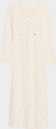 SIMKHAI Hawthorne Long-Sleeve Lace Dress