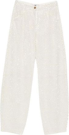 Elisabetta Franchi Mujer, Pantalones, Beige, Talla: W27