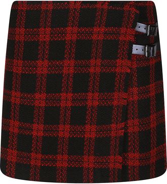 Pinko Grevillea Plaid Pattern Mini Skirt