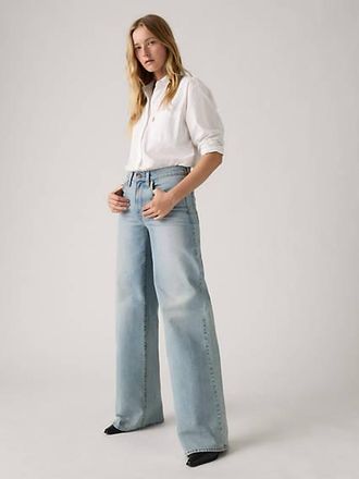 Levi's 728 High Rise Wide Leg Jeans - Womens - 23X30 - Blue