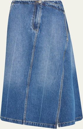 3.1 Phillip Lim Asymmetric Denim Midi Skirt
