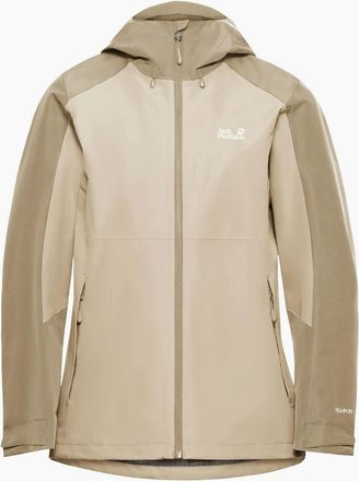 Jack Wolfskin Womens Jack Wolfskin Womens Wildbound 2L Waterproof Jacket - Cream - Size: 18/16