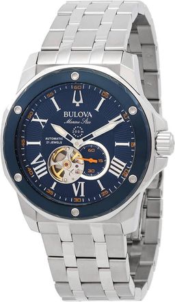 Bulova Marine Star Automatic Blue Dial Mens Watch 98A302