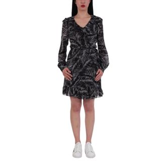 Michael Kors Kleedjes, Dames, Veelkleurig, L, Cruise Ruffled Dress