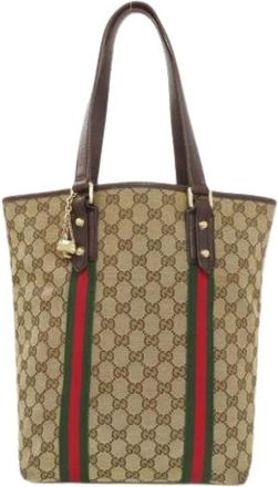 Gucci Pre-owned Tote Bags, female, Brown, Size: ONE SIZE Pre-owned Vintage Tote Bag
