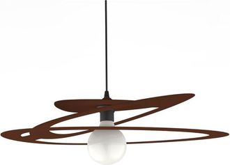 Lumicom Dilate Sospensione, 1X E27, max 42W, metallo, rosso cowhide, D.60cm - Lumicom