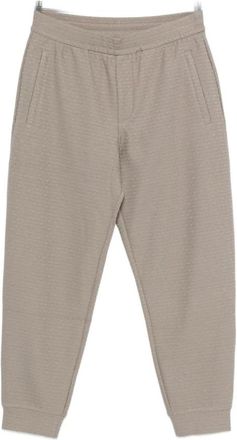 Emporio Armani Textured Logo Joggers - Heren - Sweatpants - Beige - M - Katoen - Broeken