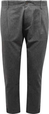 Nine In The Morning Fold Katoen Grijze Broek - Heren - Slim Fit Broeken - Grijs - L - Katoen - Broeken
