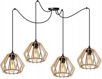 OEM L&aacute;mpara De Techo Colgante Led Moderna De Madera