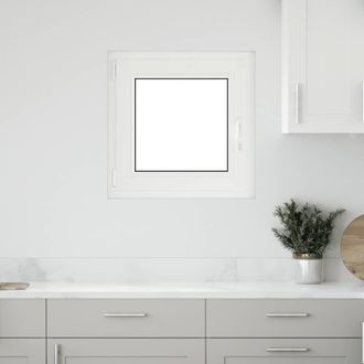 Berkfield Home Basement Window RISOR 60x60 cm Tilt&Turn DIN Left White