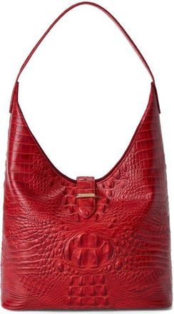 Brahmin Gwynne Croc Embossed Leather Shoulder Bag in Salsa at Nordstrom