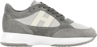 Hogan Interactive Schoenen met Veters - Heren - Sneakers - Grijs - 42 EU - Leer - Schoenen