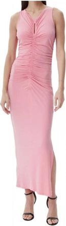 HUGO BOSS Emberia 50540908 - Dames - Maxi kleedjes - Roze - M - Polyester - Kleedjes