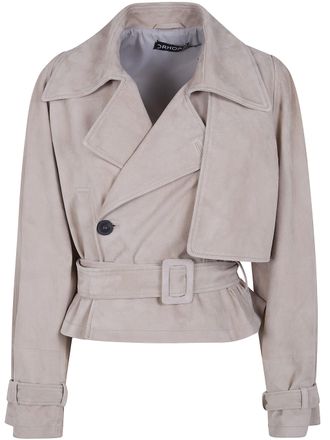 DRHOPE Suede Mini Trench