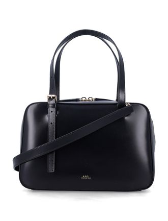 A.P.C. Structured Box Bag with Gold-tone Accents and Adjustable Handles