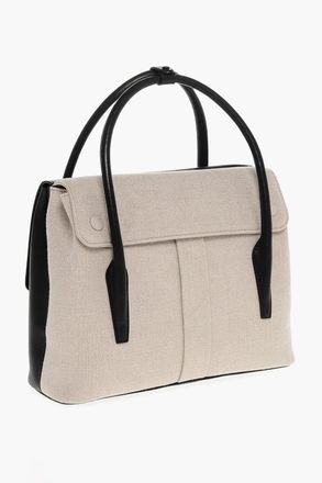 Maison Margiela Borsa Tote in Pelle e Canvas con Tracolla Removibile Maison Margiela