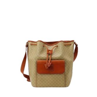 Celine Pre-owned Bucket Bags, female, Beige, Size: ONE SIZE Pre-owned Le Seau Macadam Bucket Bag