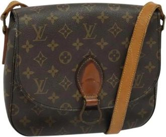 Louis Vuitton Tweedehands Canvas Louis Vuitton tassen - Dames - Vintage Schoudertas - Bruin - ONE Size - Leer - Vintage